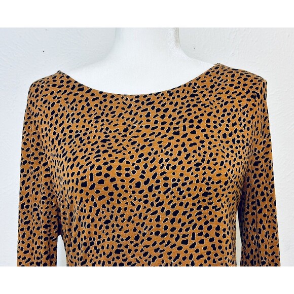 Ann Taylor Women Size L Wool Blend Animal Print Sweater Bohemian Timeless - Picture 2 of 9